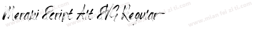 Meraki Script Alt SVG Regular字体转换